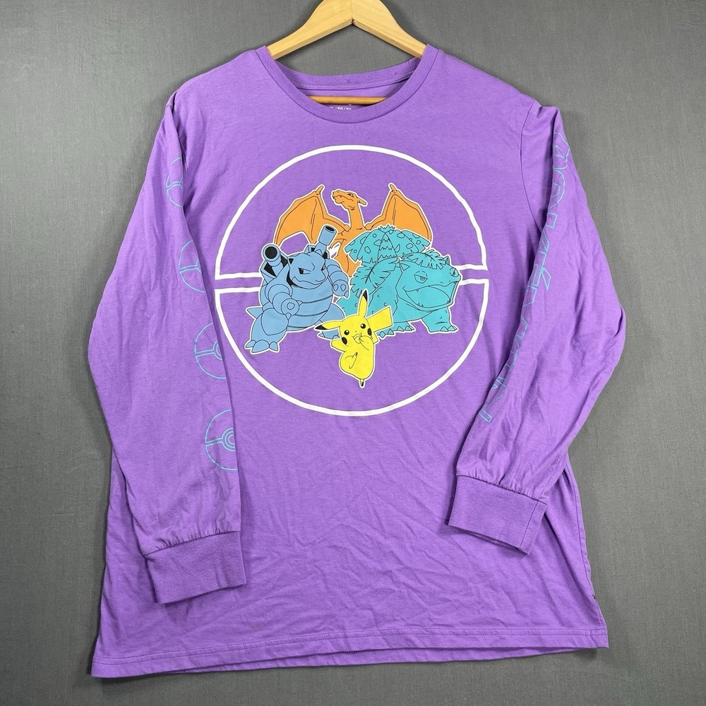 Pokemon First Generation Group Shot Men's Long Sleeve Shirt